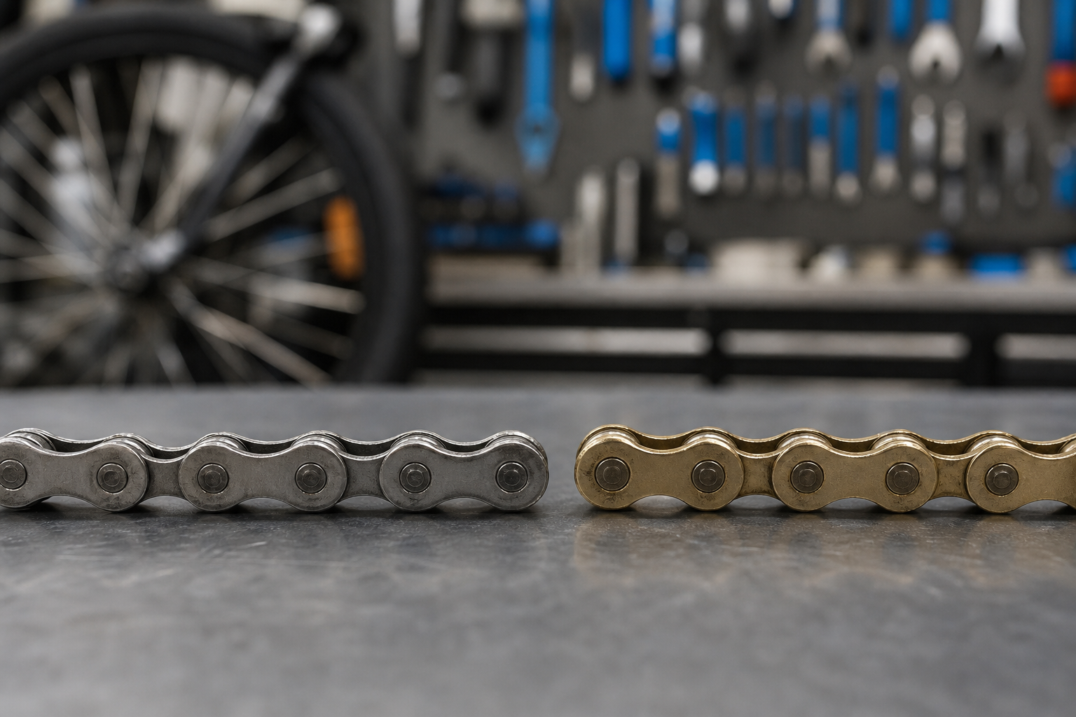 Bicycle chains compared for fleet corrosion protection